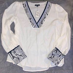Express off white blouse NWT